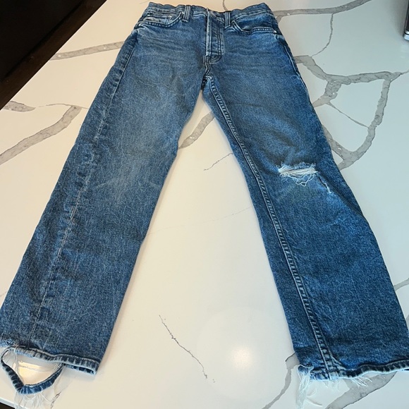 FLAWLESS Mother The Tomcat Jeans in Completely Over Wash Sz 25 - Picture 4 of 10